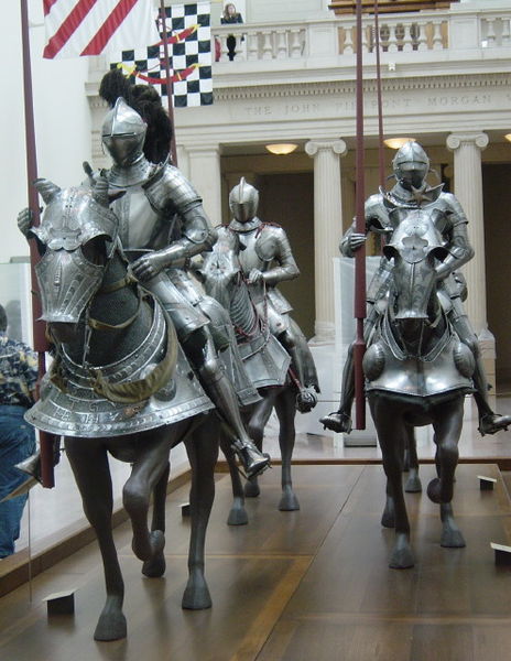 16th century plate armour for men and horses
