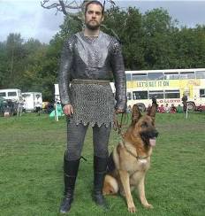 Henry Cavill with a dog