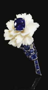 Sapphire and diamond carnation -- The Duchess of Windsor Collection