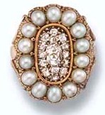George III Pearl and Diamond Ring