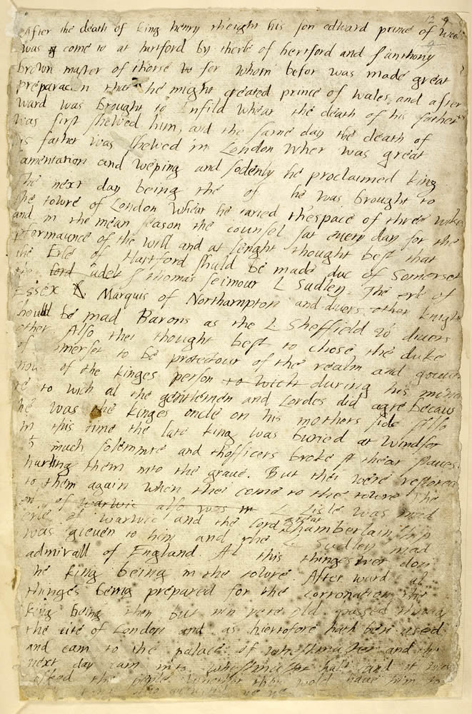 Page from Edward VI's diary