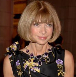 Anna Wintour in Queen Mary's amethyst necklace