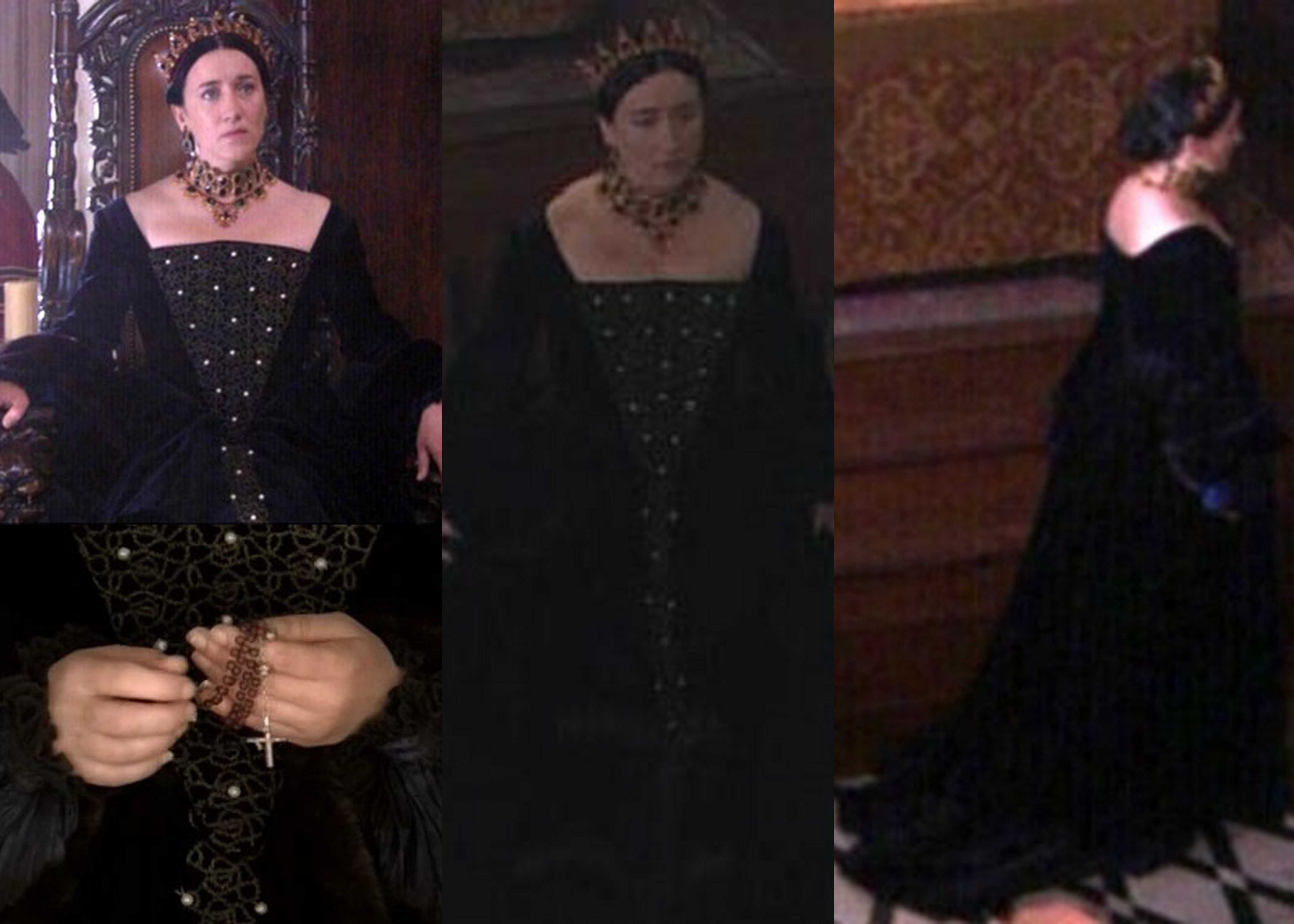 Collage of Katherine of Aragon's dress