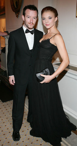 Natalie Dormer with her boyfriend Anthony Byrne August 2009