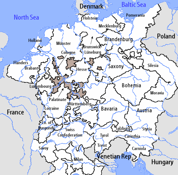 Europe showing the german kingdoms