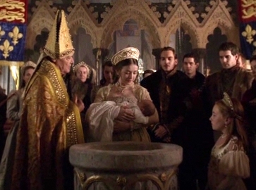 Elizabeth Watches her brother Edward baptised