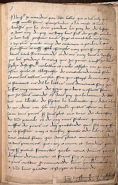Anne Boleyn's letter to her father in 1514