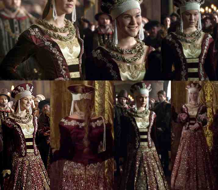 Collage of Anne of Cleves dress