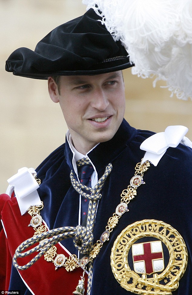 Prince William as a Knight of the Garter