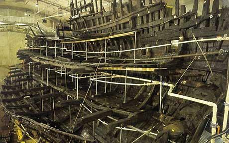 Remains of the Maryrose Henry VIII gunship Tudor gunship
