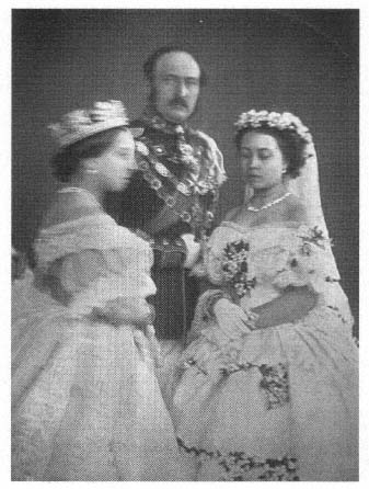 HRH Princess Victoria, Princess Royal; HRH Prince Carl; and HM Queen Victoria