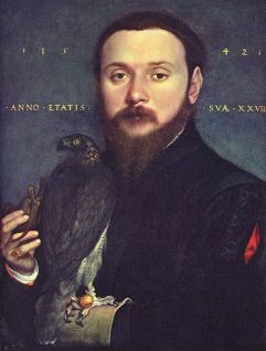 A falconer by Hans Holbein
