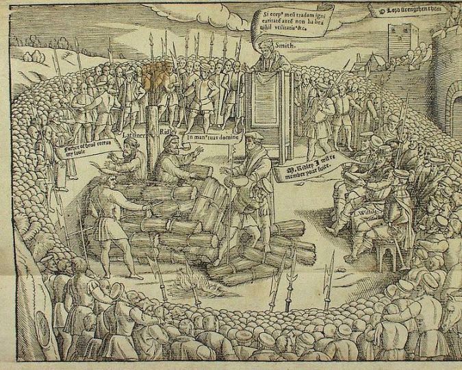 Burnings of Latimer and Ridley from John Foxes' Book of Martyrs