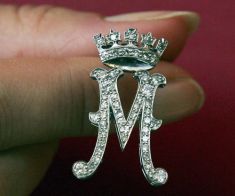 HRH Princess Margaret's Monogram Diamond Pin