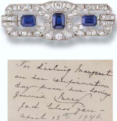 Sapphire Pin of HRH Princess Margaret