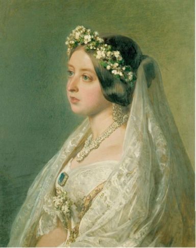 HM Queen Victoria on her wedding day