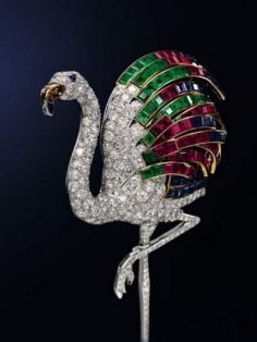 Duchess of Windsor Flamingo Diamond Clip