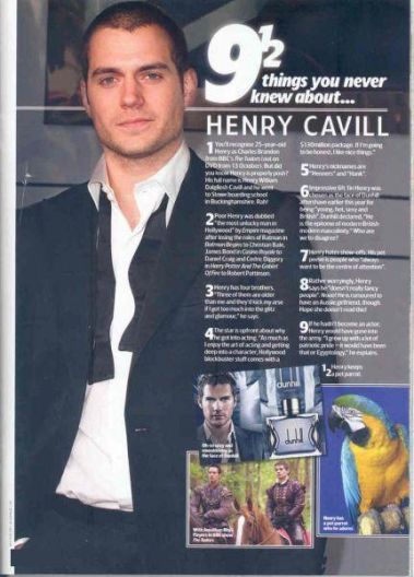 UK HEAT MAGAZINE Henry Cavill 2008