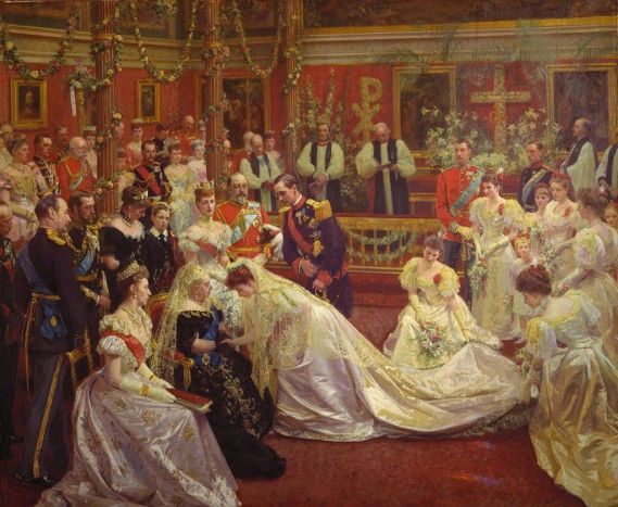 Wedding of Princess Maud and Prince Carl (later King of Norway) on 22 July 1896