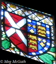 Catherine Parr Hampton Court Window - Neville and Beaufort arms © Meg McGath