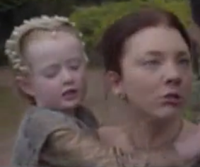 Anne begs to Henry with 2-almost 3- year old Elizabeth