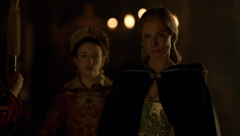 Joely Richardson as Catherine Parr with Suzy Lawlor as Anne Parr