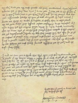 Letter of Queen Katherine Parr to Lord Thomas Seymour