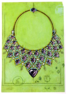 Design Drawing of the Bib Necklace