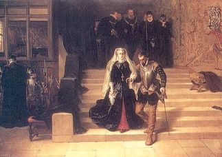 Mary being led to execution