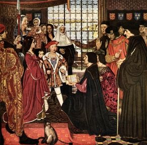 Erasmus and Thomas More visit the children of Hnery VII in 1499