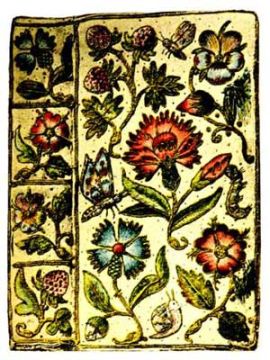 Tudor embroidered book cover
