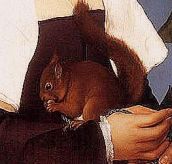 squirrel in a Holbein portrait