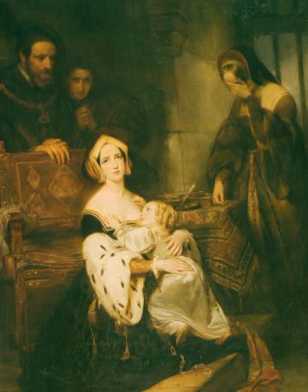"Anne Boleyn taking leave of her daughter Elizabeth".