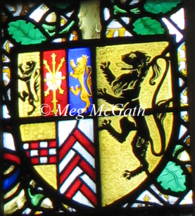 Anne of Cleves Hampton Court Window - Cleves and Julich arms © Meg McGath