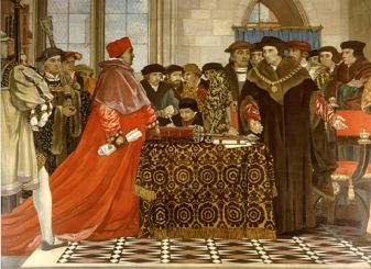 Thomas More confronts Cardinal Wolsey