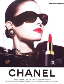 Chanel Ad featuring Earrings Princess Diana wore.