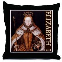 Elizabeth I Coronation Throw Pillow